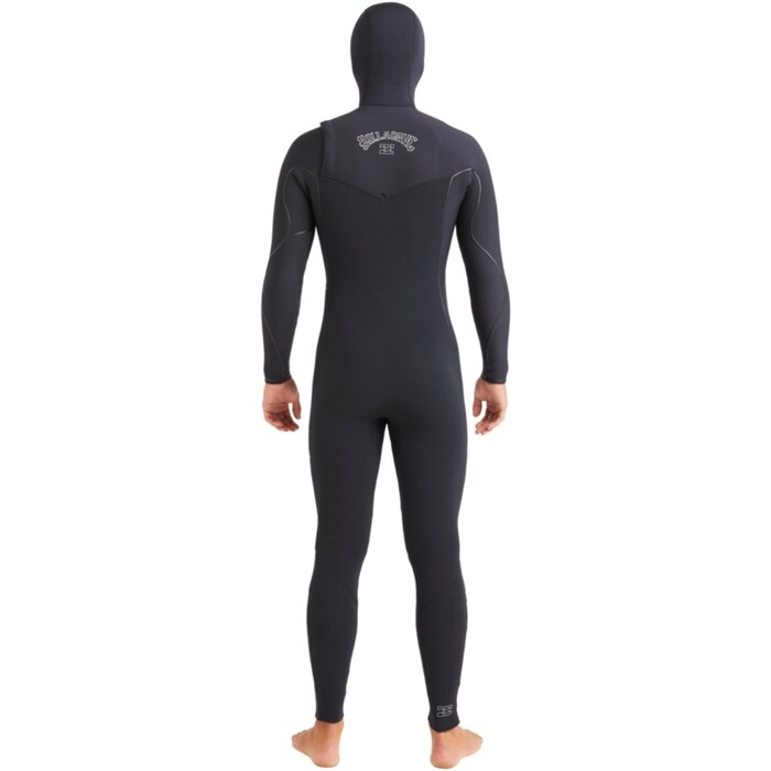 2024 Billabong Mens Furnace Natural 4/3mm Hooded Chest Zip Wetsuit ABYW200123 - Black